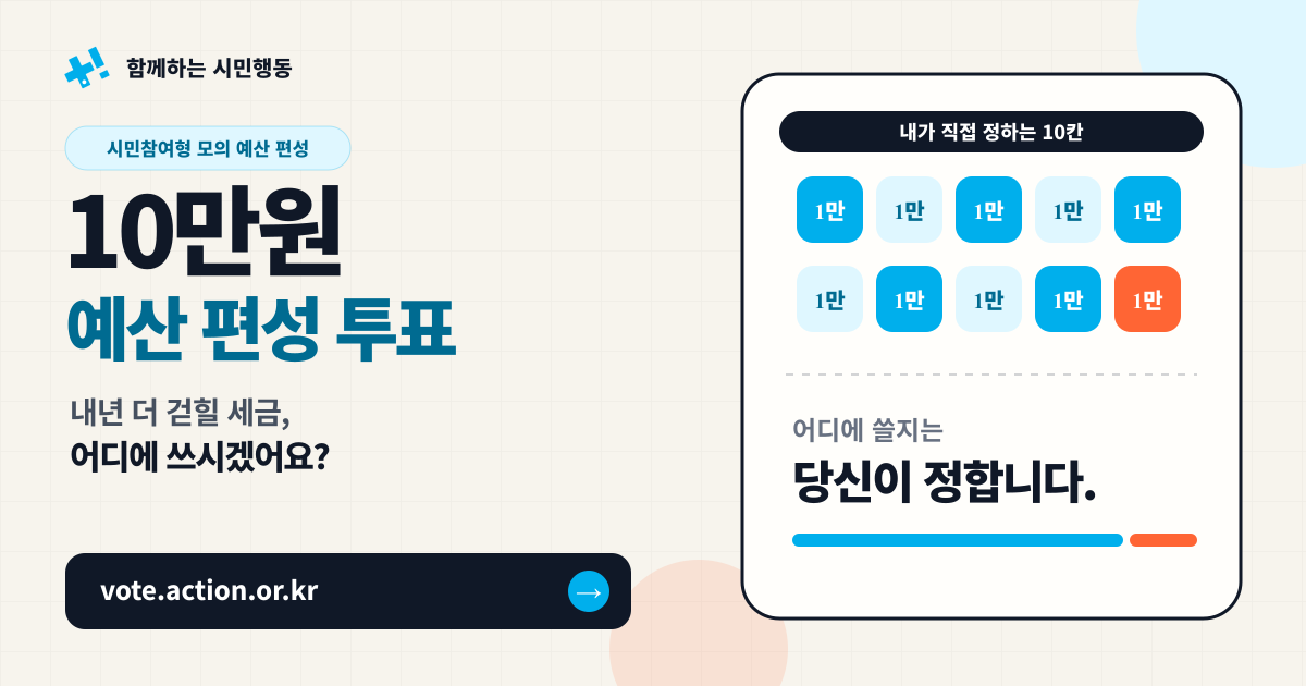 10만원 예산 편성
